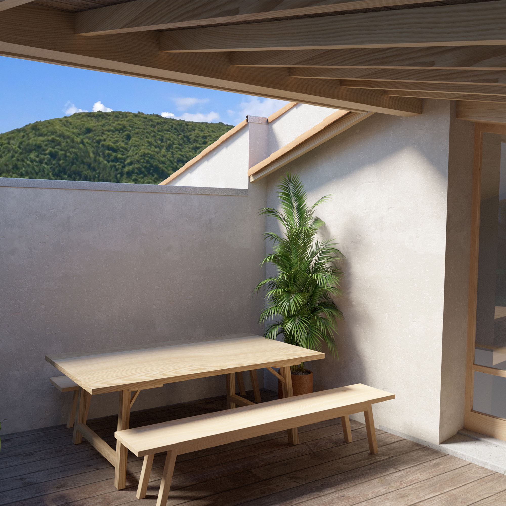 Création d’une terrasse tropézienne et rénovation d’une maison